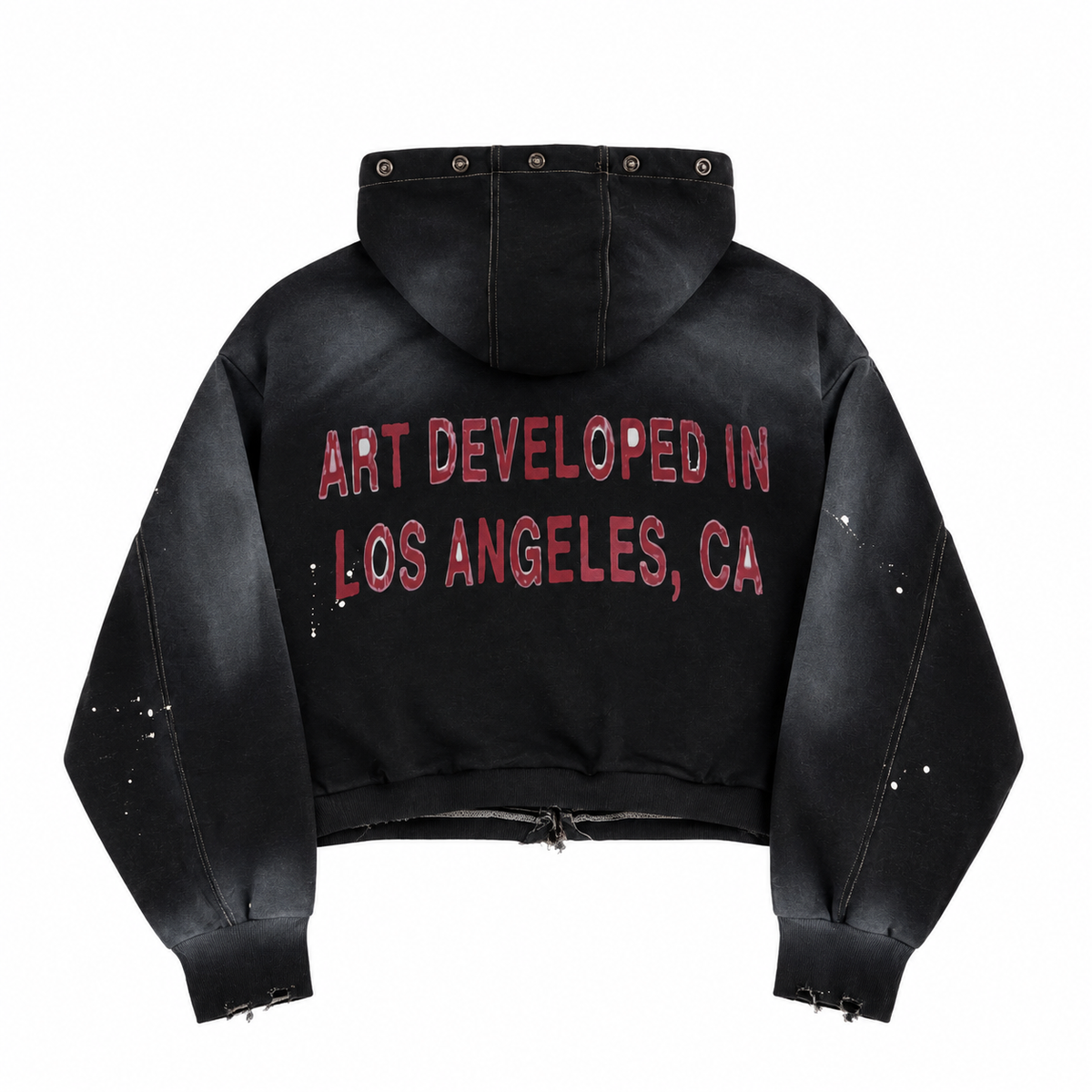 HOODIE BLACK LOS ANGELES ZIPUP