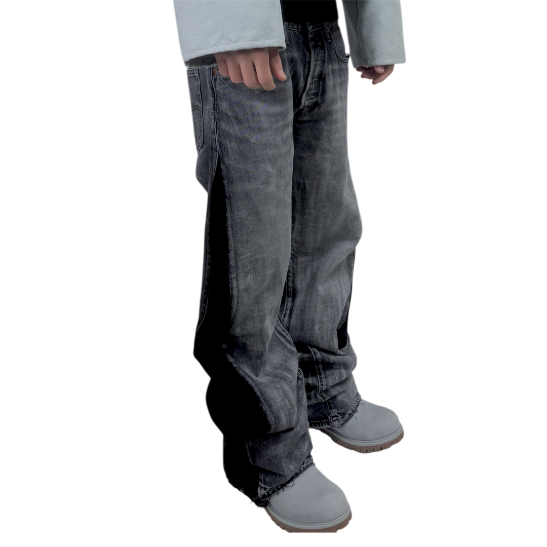 JEANS GRAY WAXED