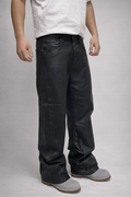 JEANS LEATHER DENIM