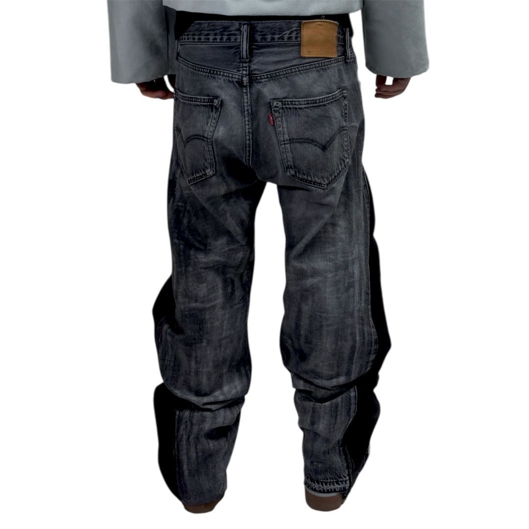 JEANS GRAY WAXED