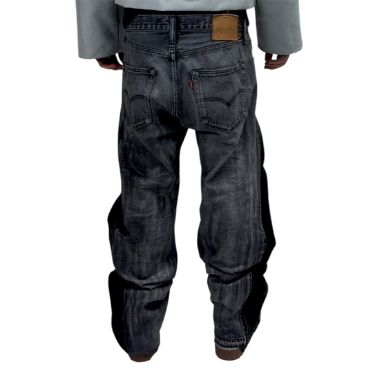 JEANS GRAY WAXED