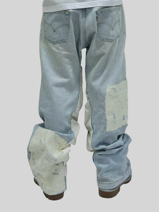 DENIM DESTROYED LIGHT BLUE