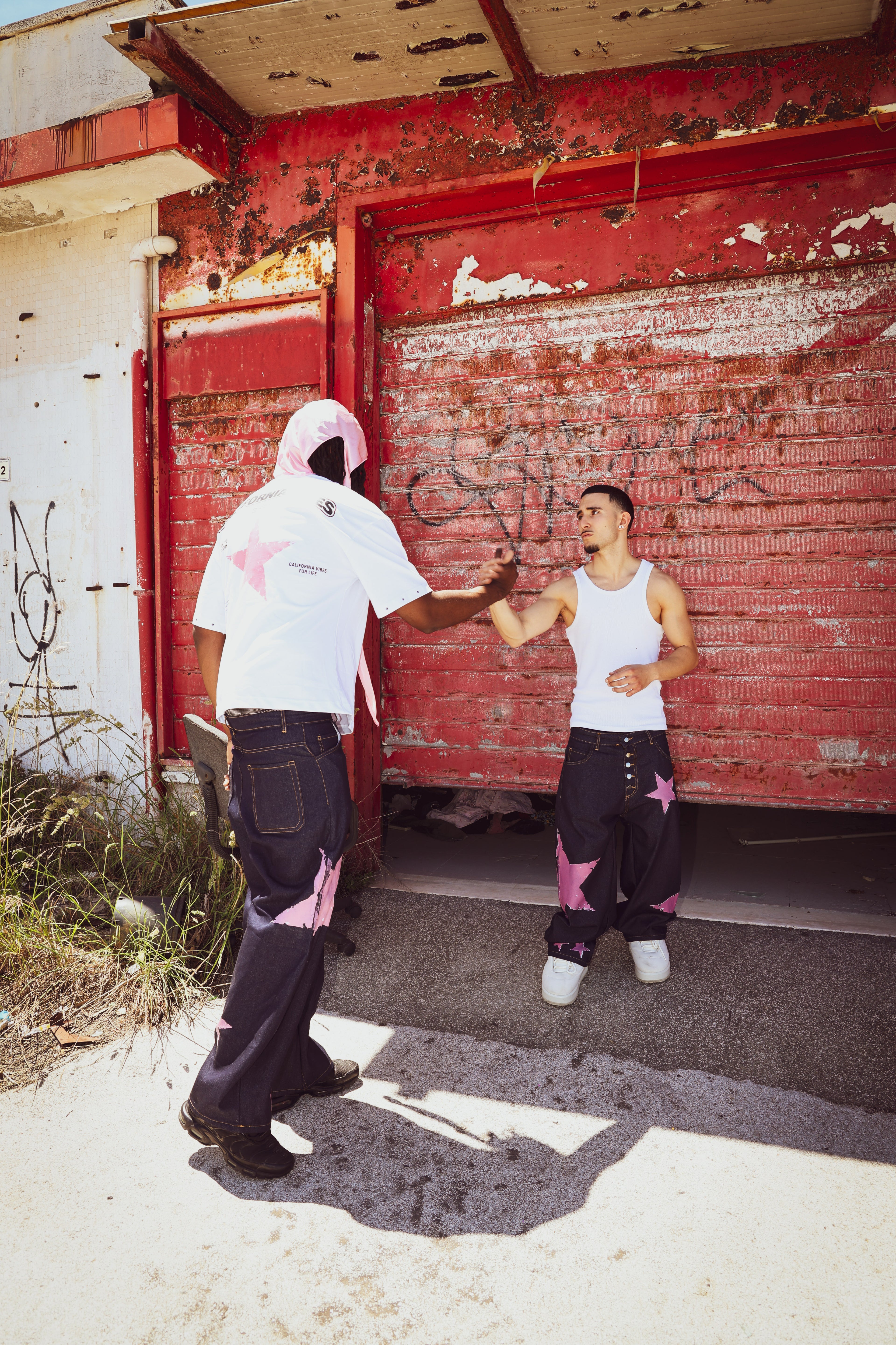 RAW DENIM STARS PINK