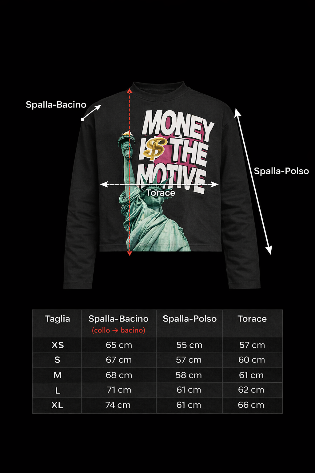 LONGSLEEVE MONEY BLACK