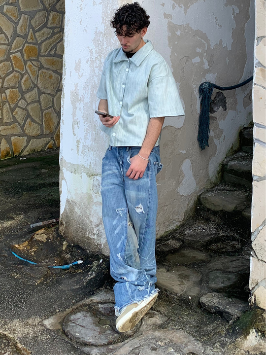 JEANS SEA DISTRESSED BAGGY
