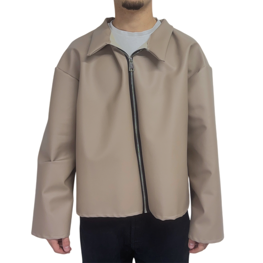 JACKET LEATHER BEIGE