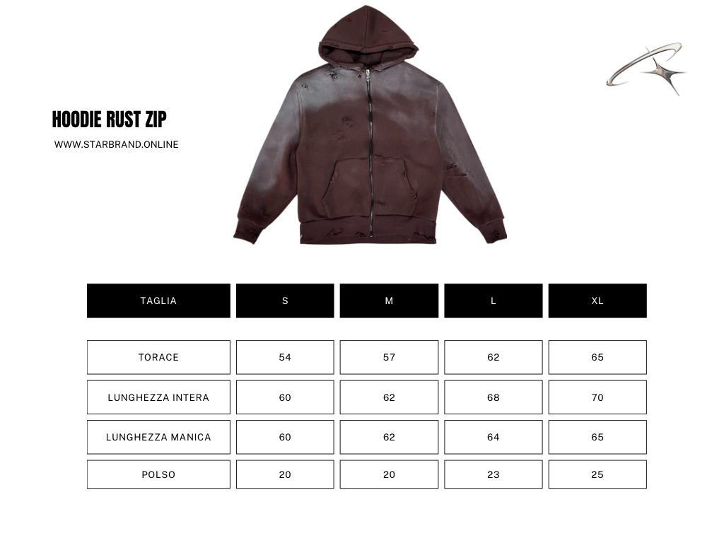 HOODIE RUST ZIP