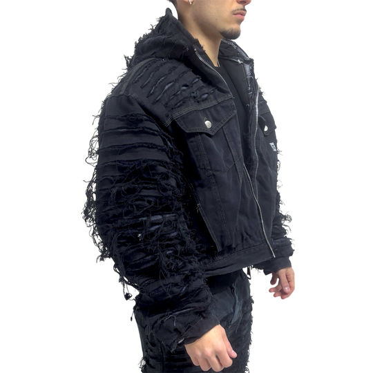 PUFFER BLACK SUPER DESTROYED