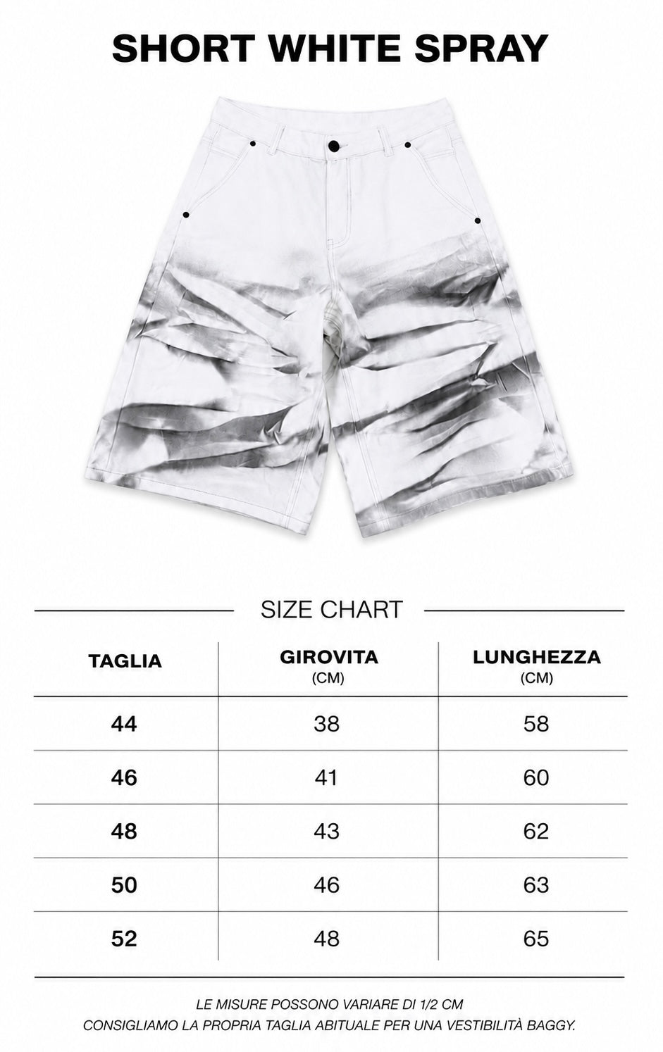 JORTS WHITE GRAY