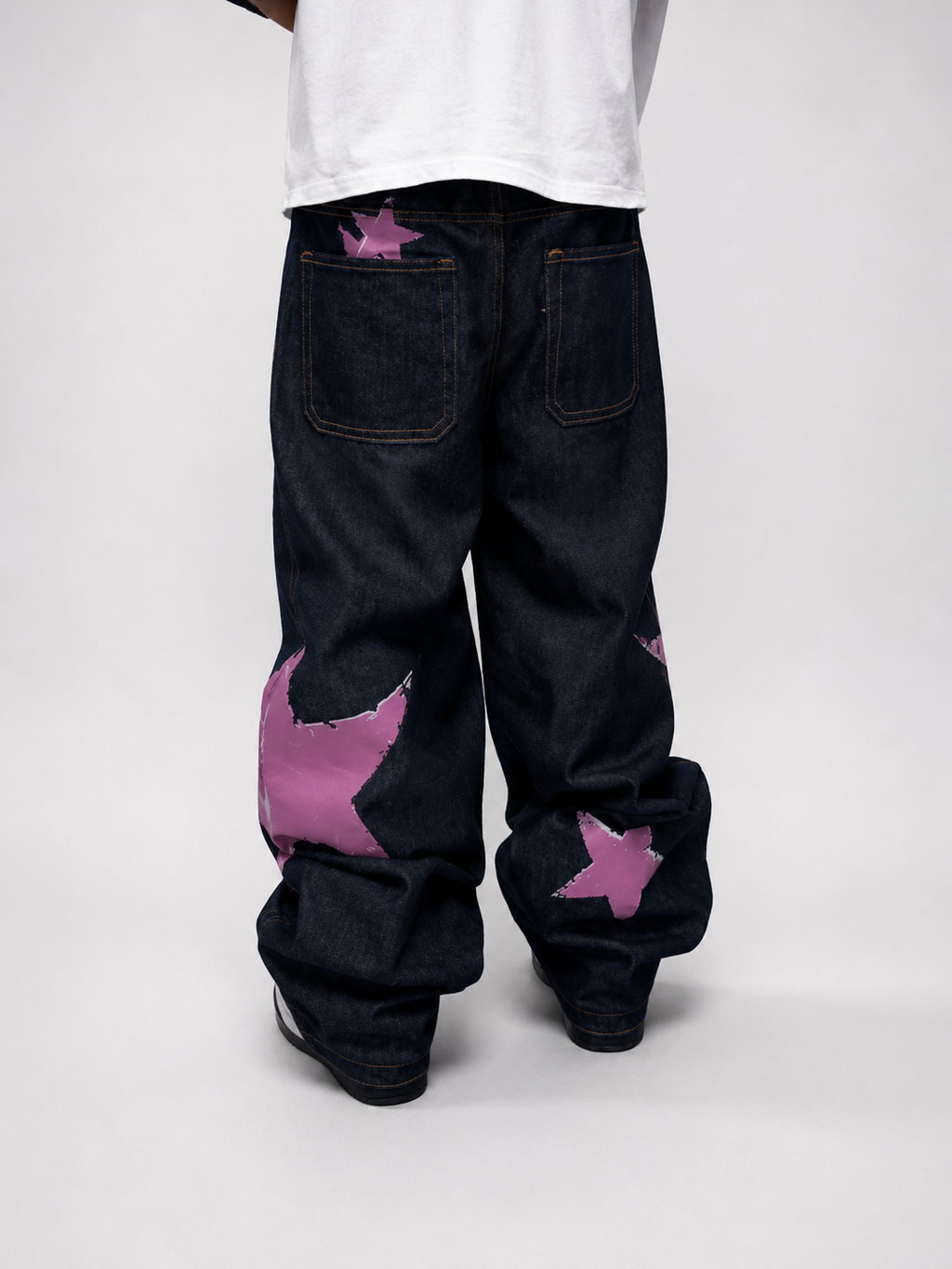 RAW DENIM STARS PINK