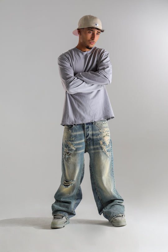 JEANS LIGHT WASH BAGGY