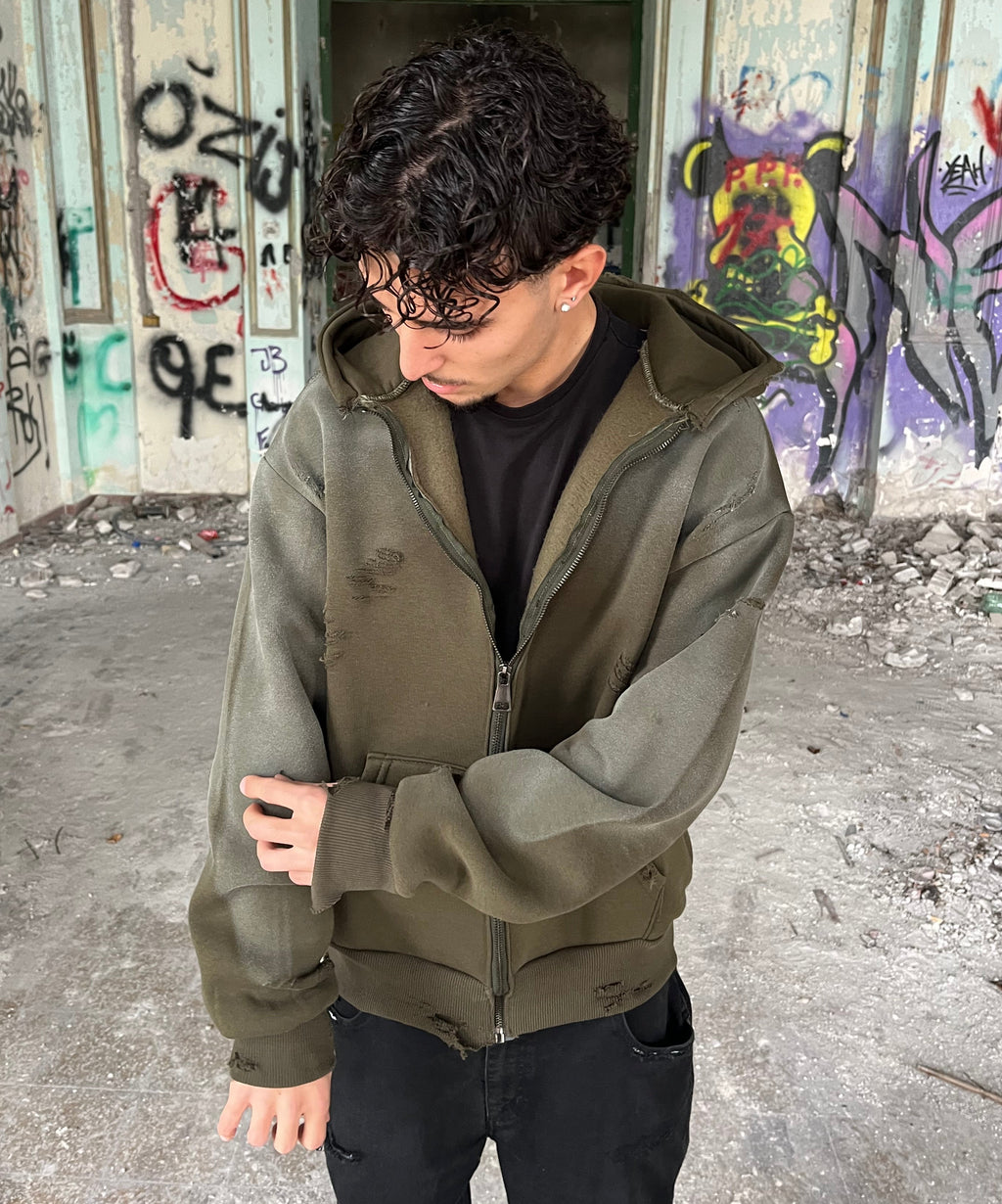 HOODIE MILITARY ZIP
