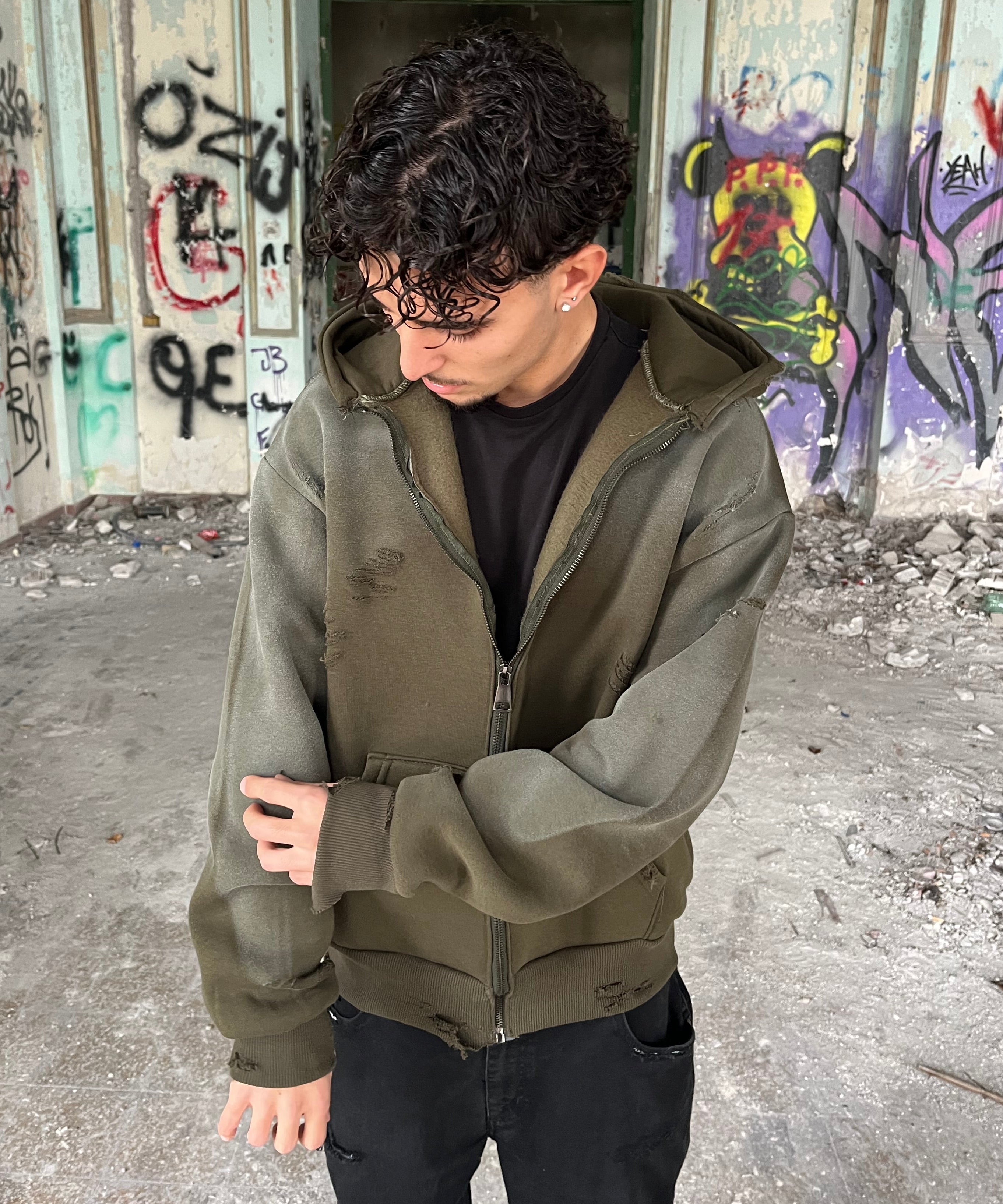 HOODIE MILITARY ZIP