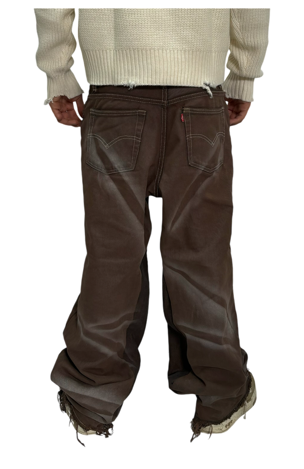 JEANS BROWN SPACE BAGGY