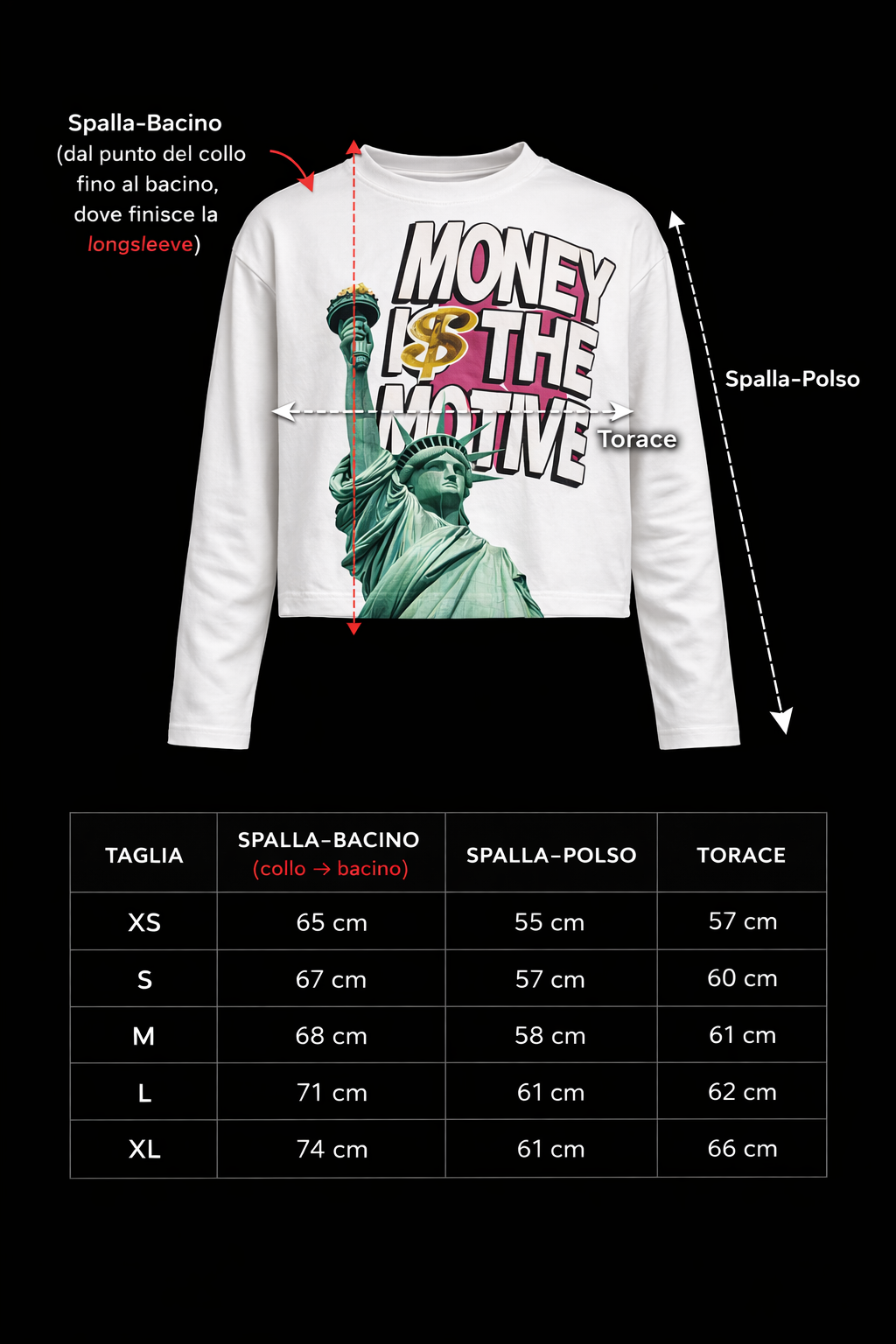 LONGSLEEVE MONEY WHITE