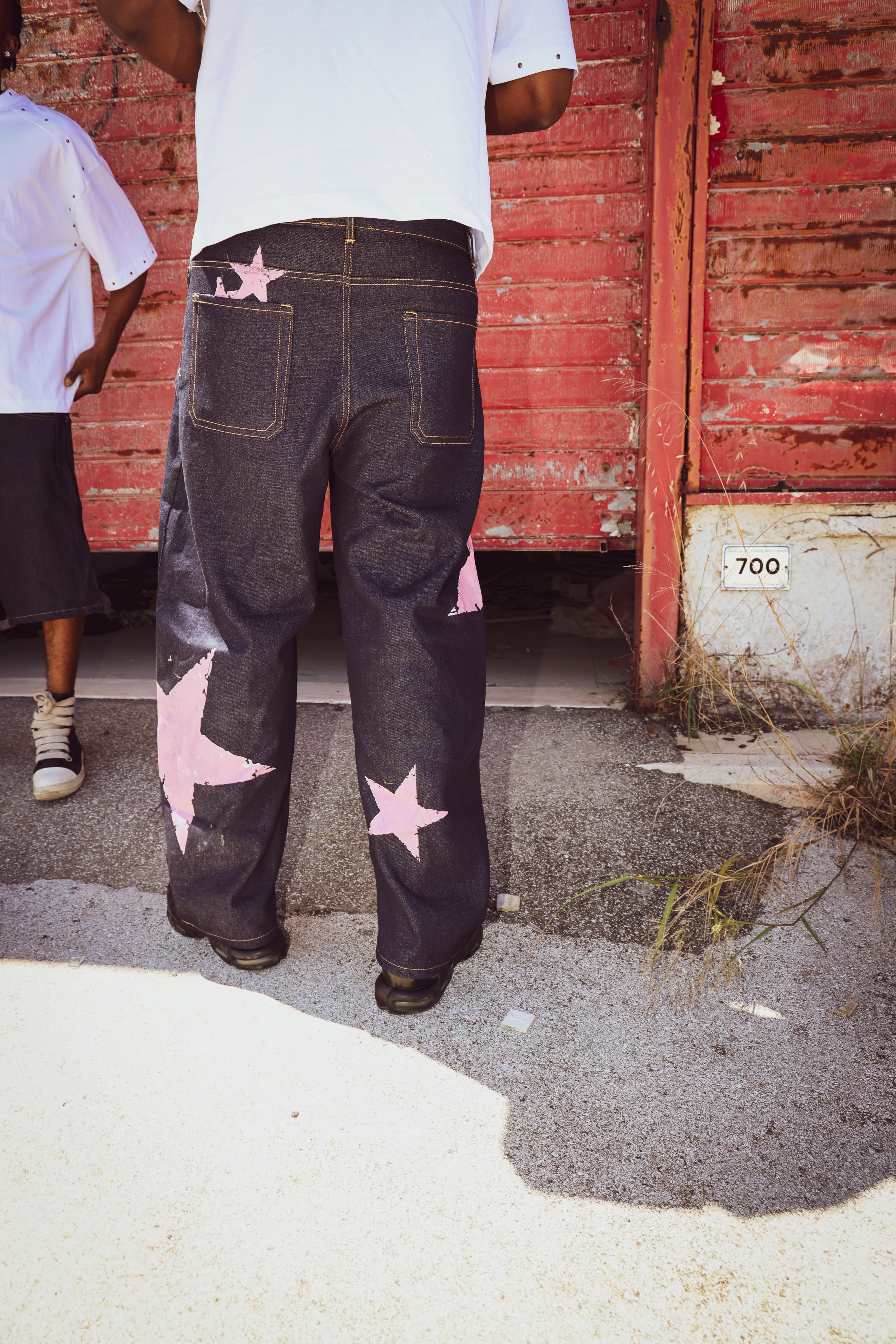 RAW DENIM STARS PINK