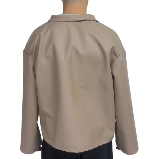 JACKET LEATHER BEIGE