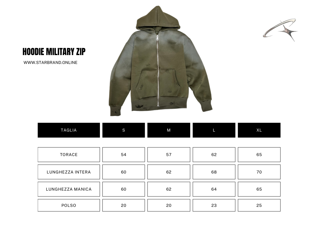 HOODIE MILITARY ZIP