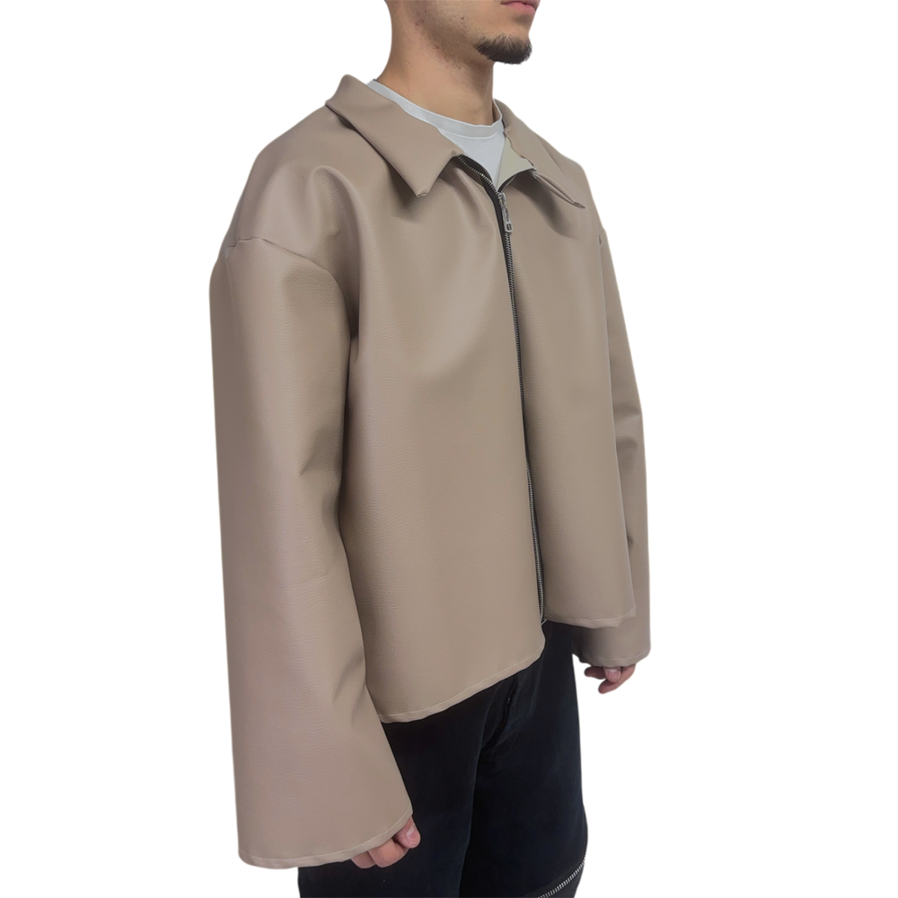 JACKET LEATHER BEIGE