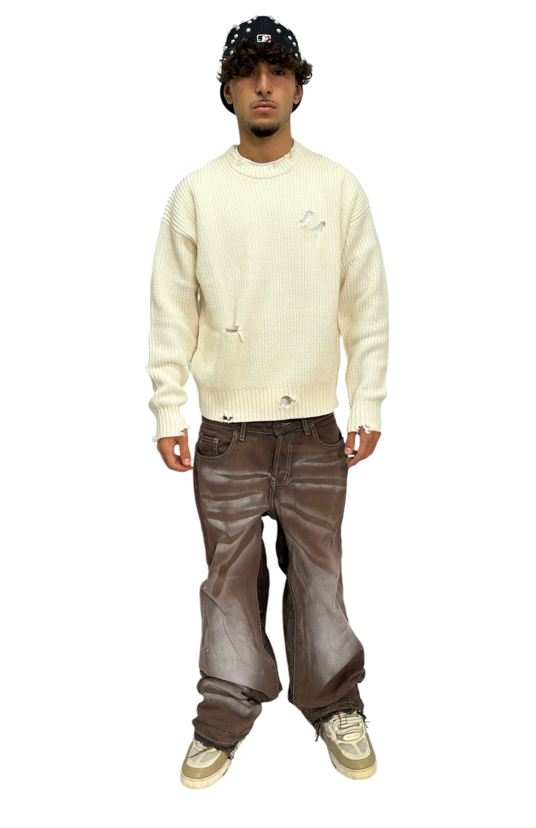 JEANS BROWN SPACE BAGGY