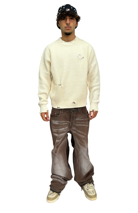 JEANS BROWN SPACE BAGGY