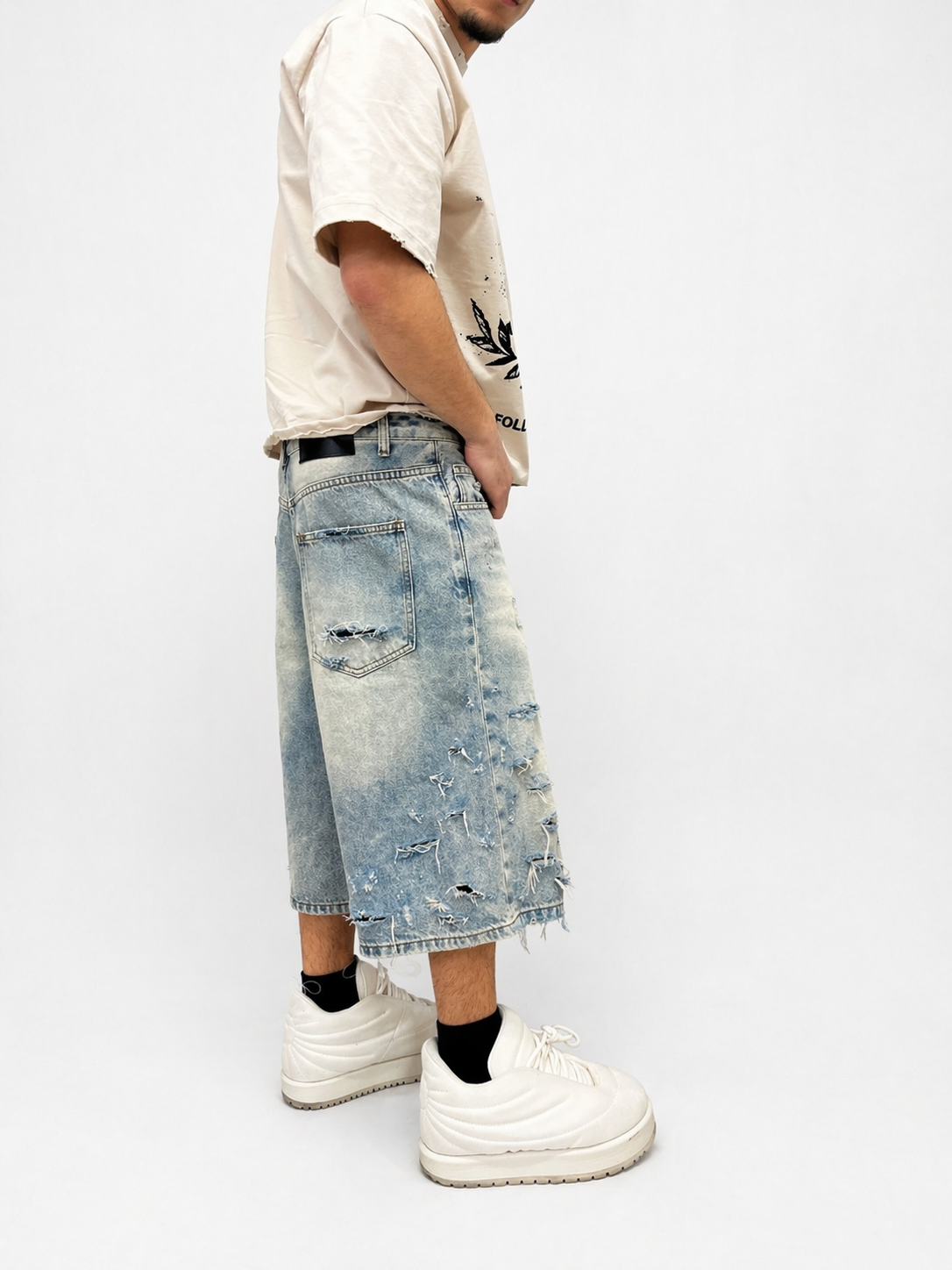 JORTS LIGHT DISTRESSED