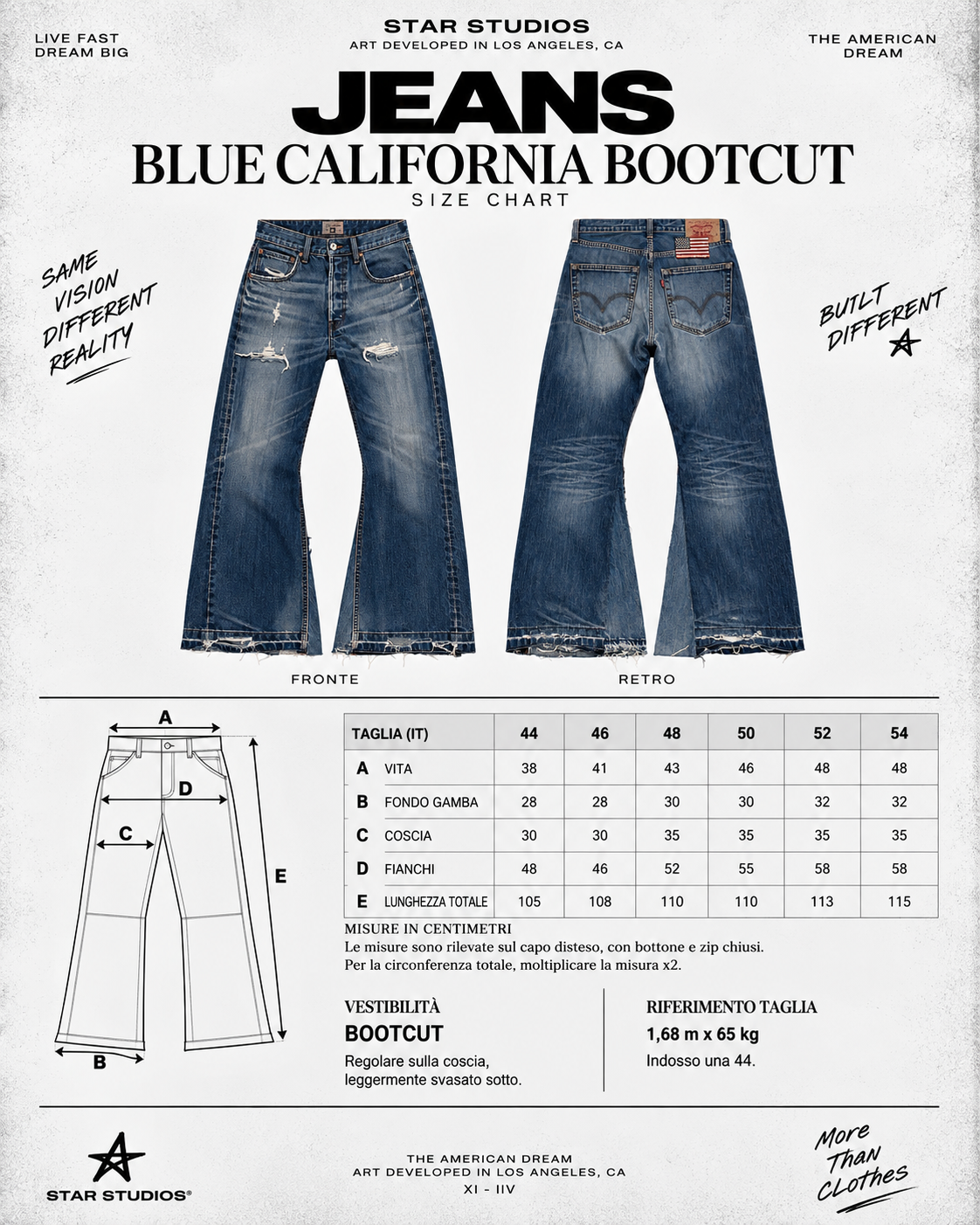JEANS BLUE CALIFORNIA BOOTCUT