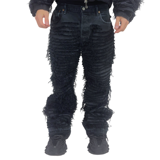 JEANS SUPER DESTROYED BLACK
