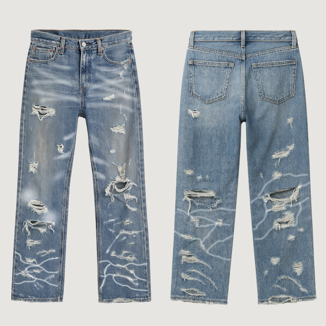 JEANS SEA DISTRESSED BAGGY