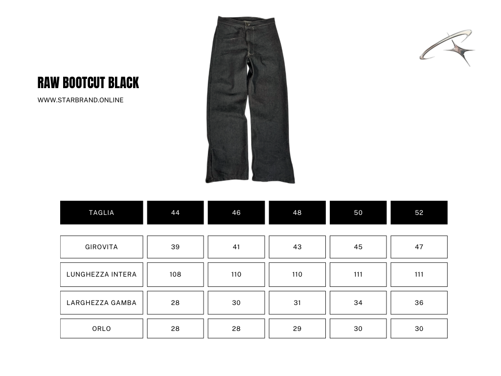 DENIM RAW BLACK BOOTCUT
