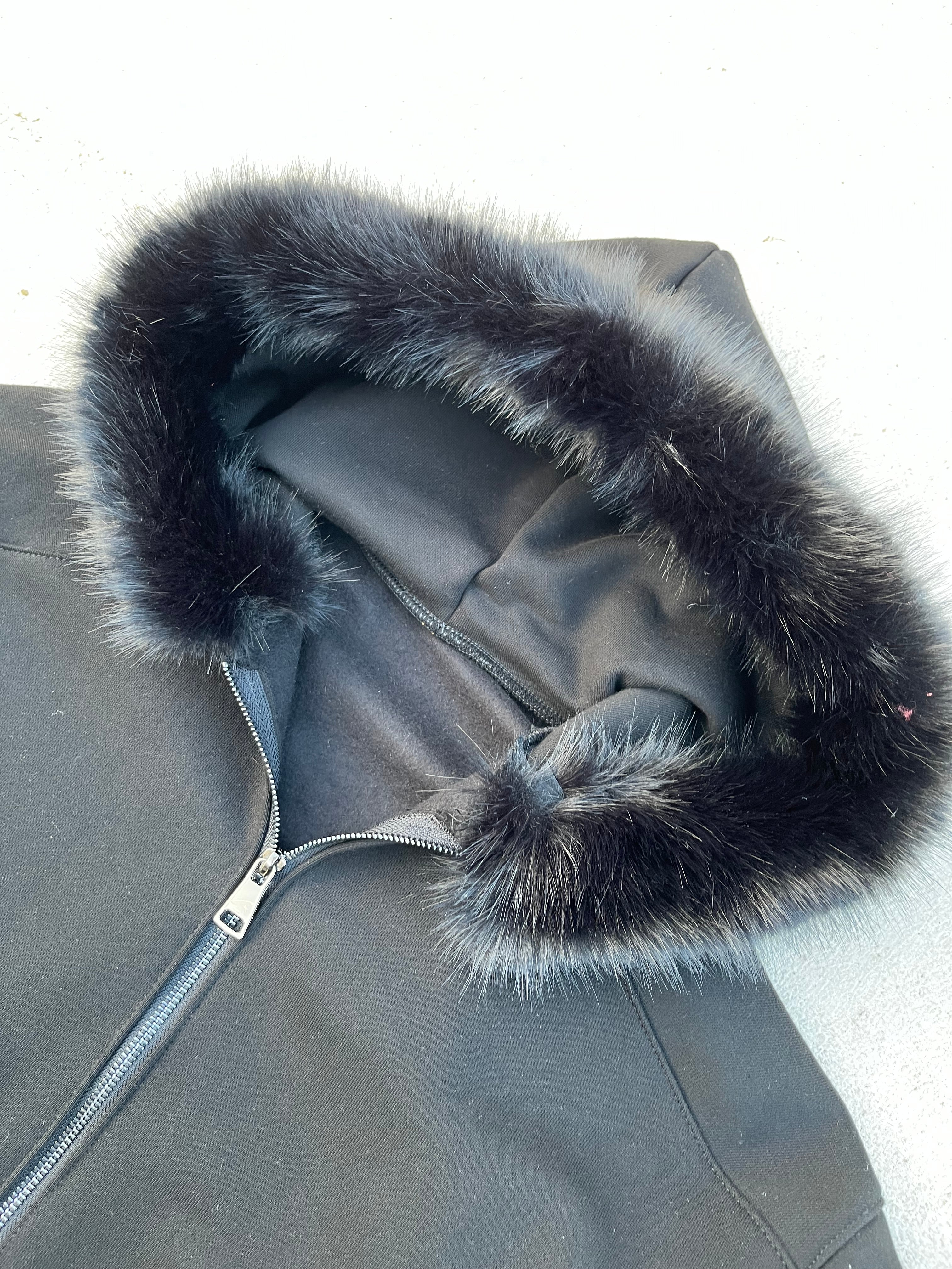 HOODIE FUR TOTAL BLACK