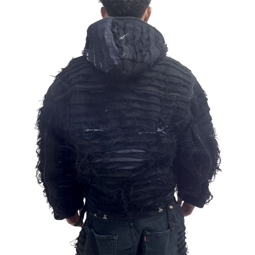 PUFFER BLACK SUPER DESTROYED