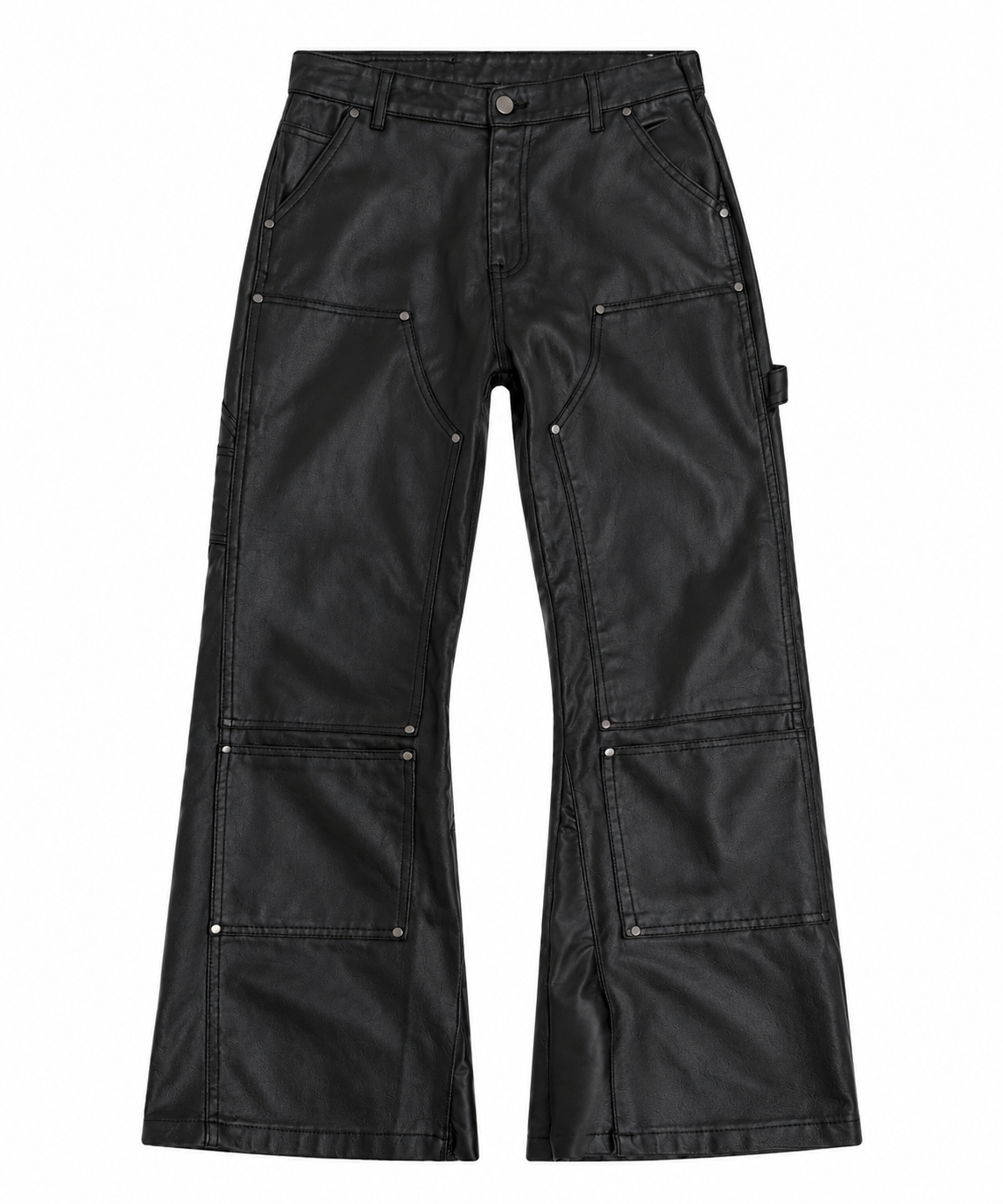 JEANS LEATHER FLARED