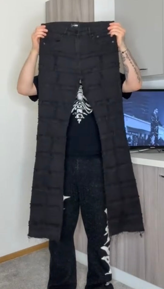 jeans black distressed 77jay