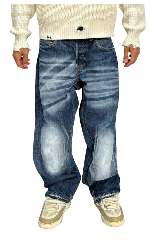JEANS BLUE SPACE BAGGY