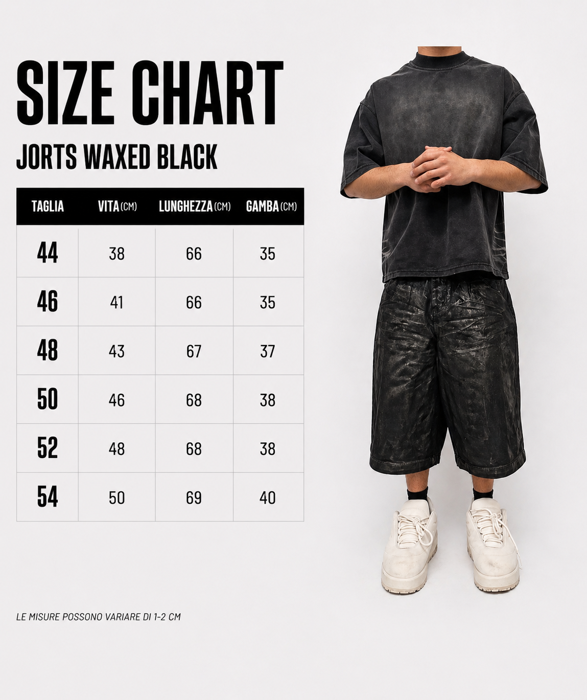 JORTS WAXED BLACK