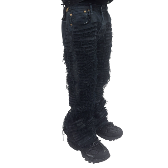 JEANS SUPER DESTROYED BLACK