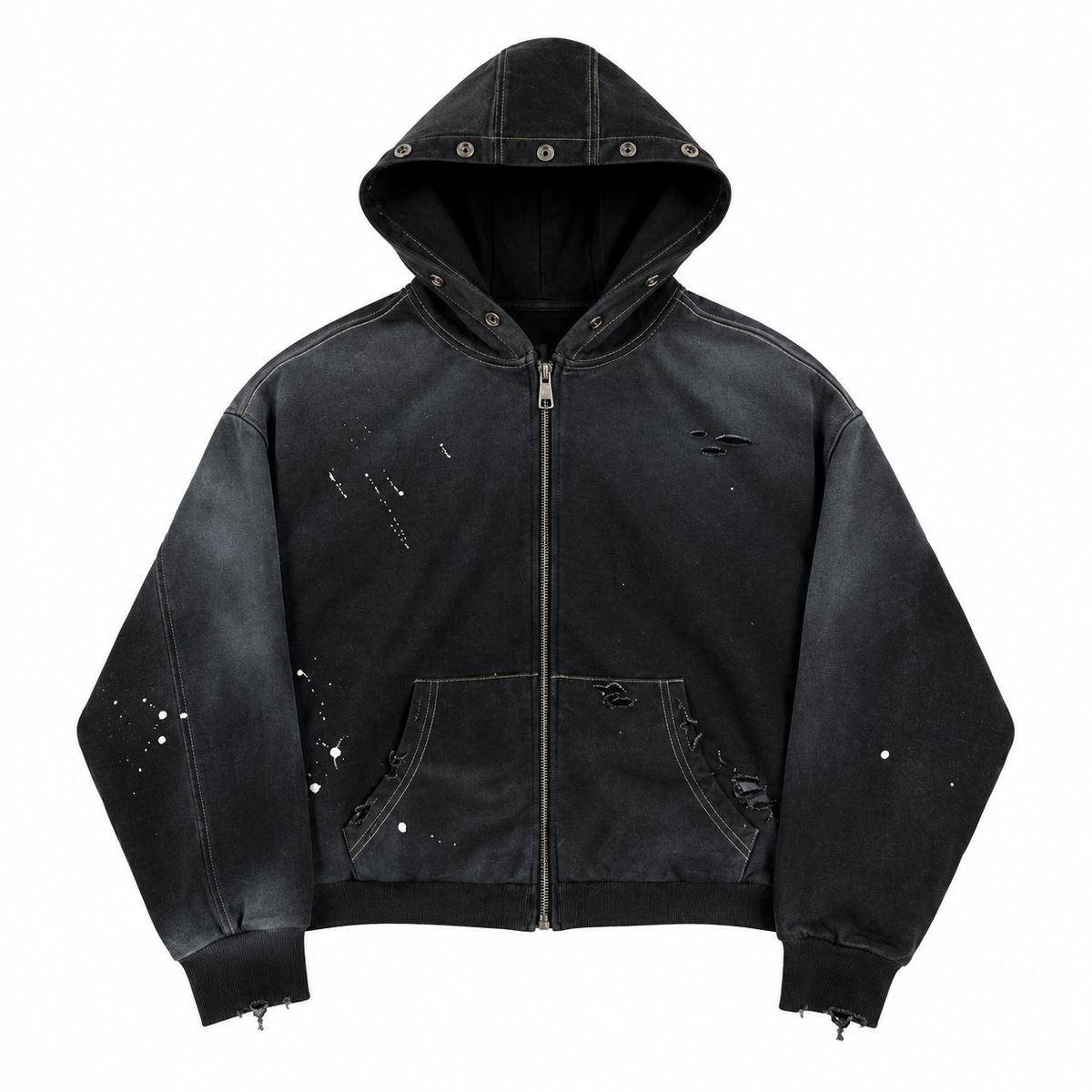 HOODIE BLACK LOS ANGELES ZIPUP
