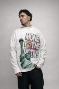 LONGSLEEVE MONEY WHITE