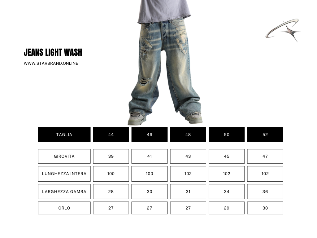 JEANS LIGHT WASH BAGGY