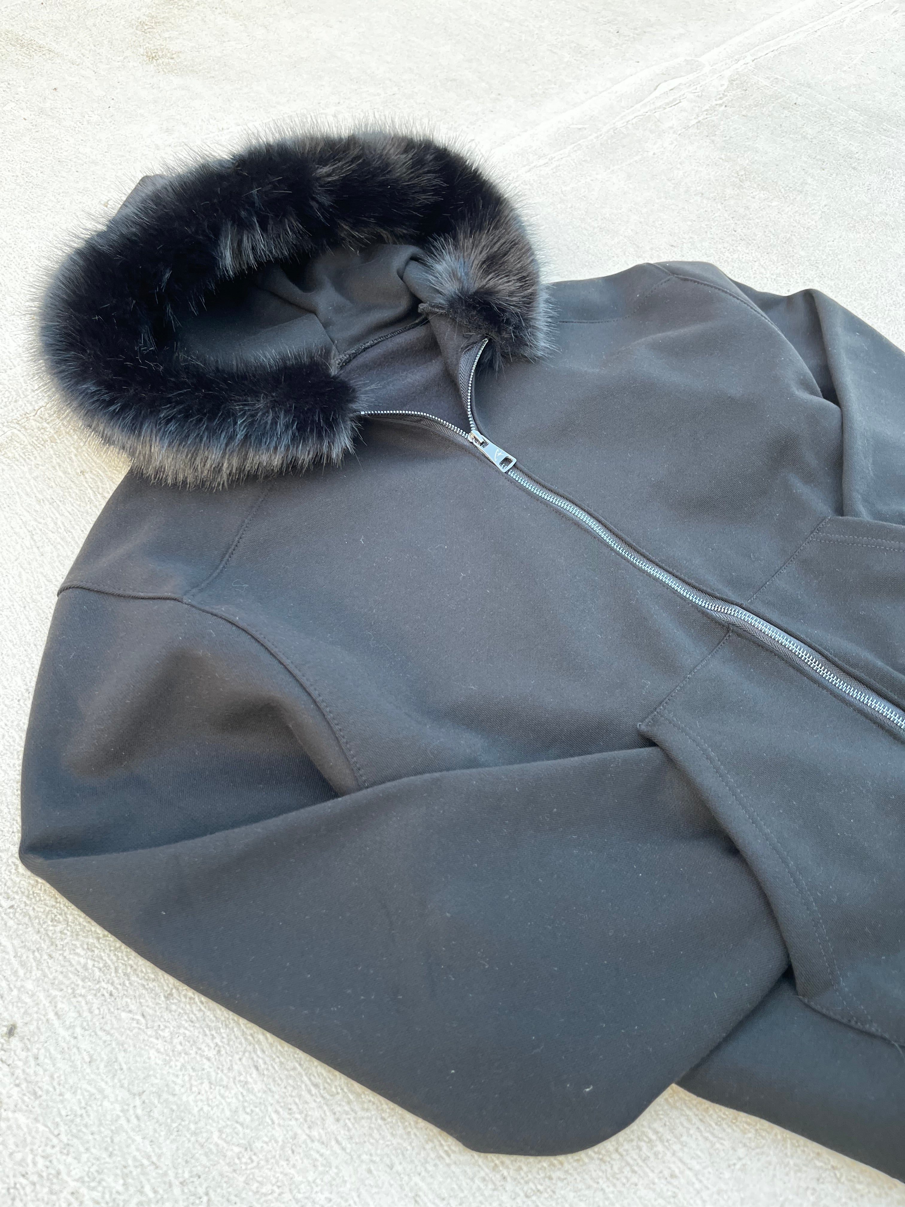 HOODIE FUR TOTAL BLACK