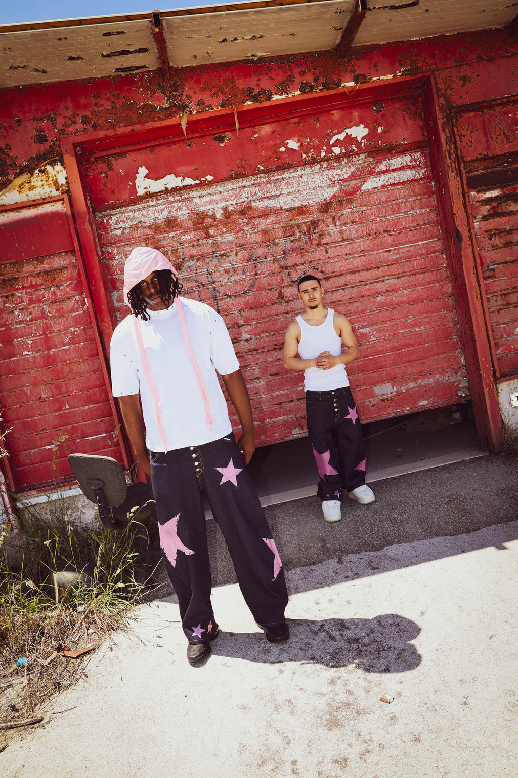 RAW DENIM STARS PINK