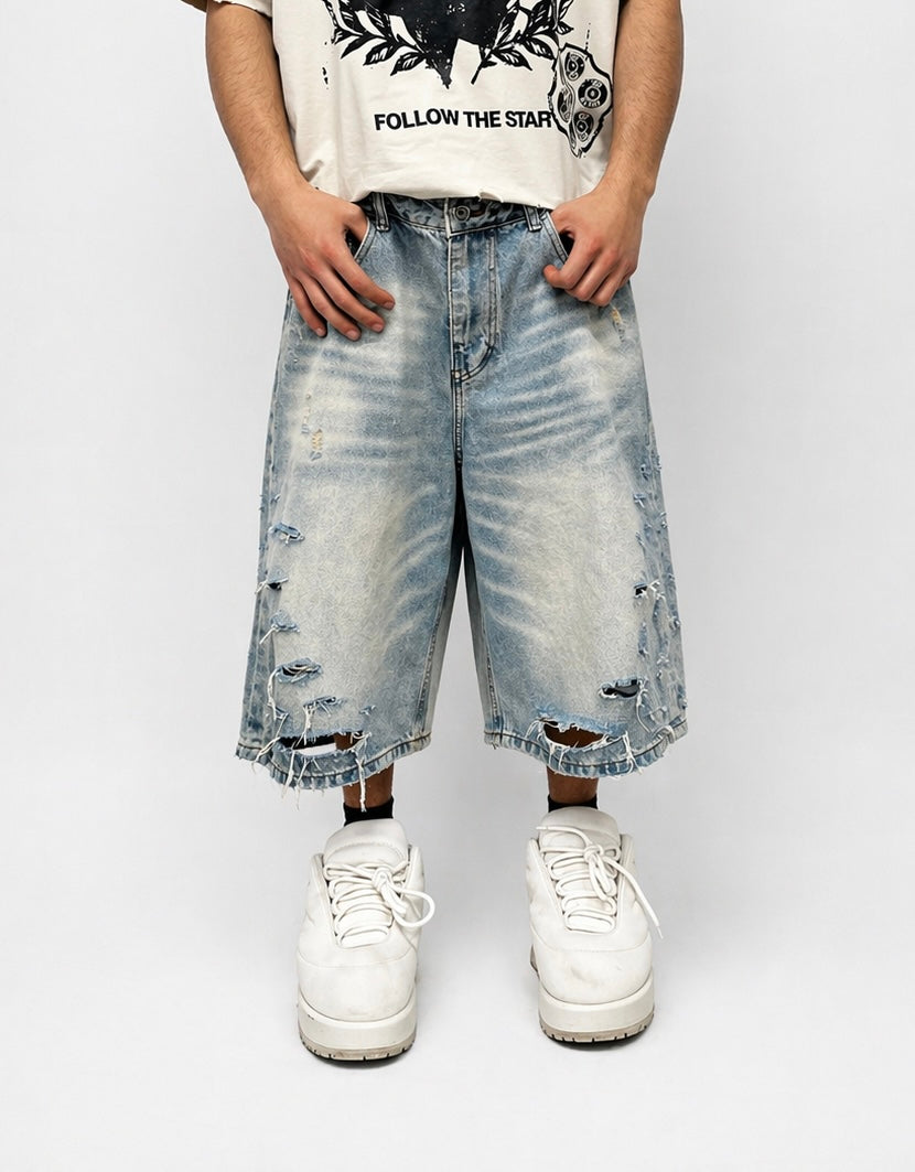 JORTS LIGHT DISTRESSED