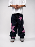RAW DENIM STARS PINK