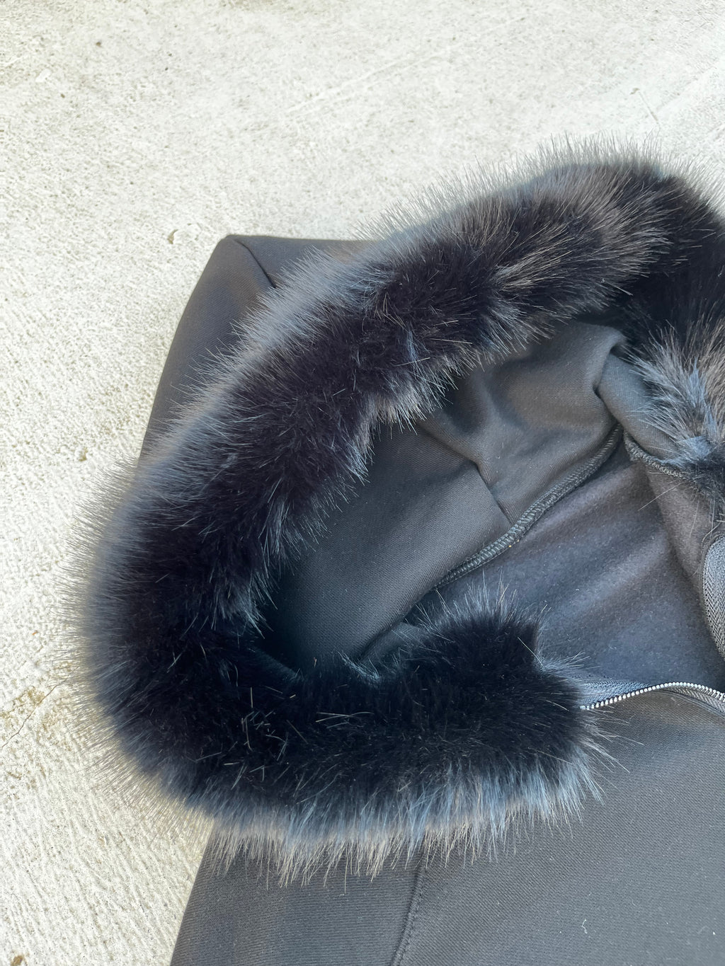 HOODIE FUR TOTAL BLACK