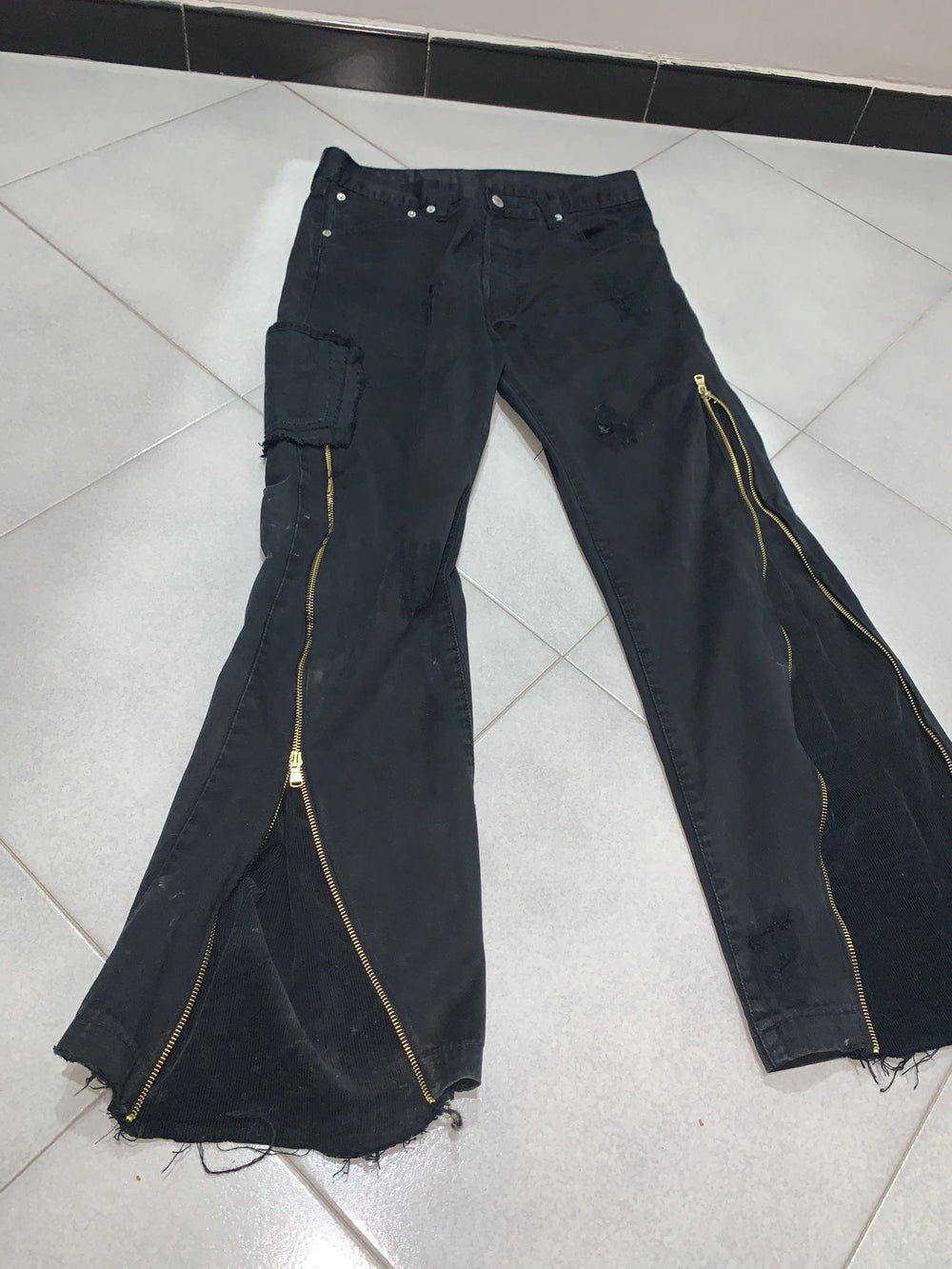JEANS ZIP FLARED