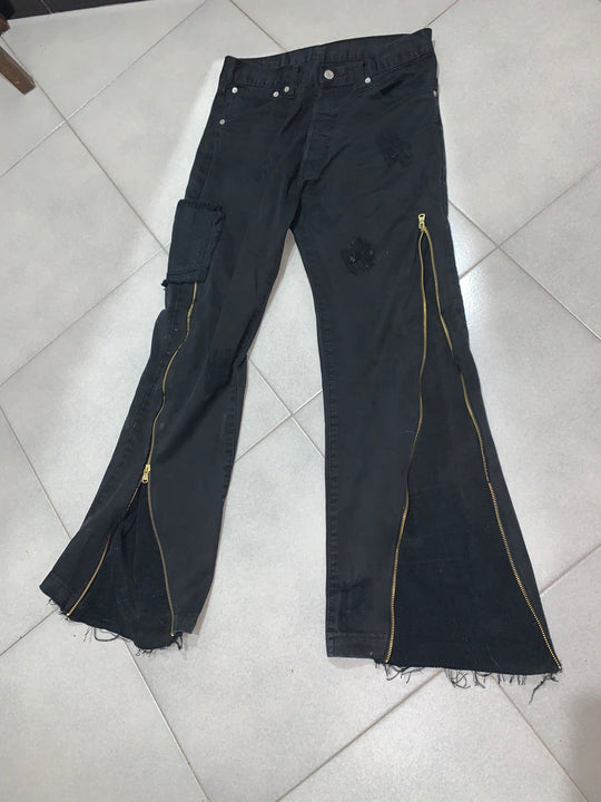 JEANS ZIP FLARED