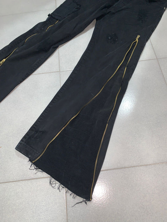 JEANS ZIP FLARED